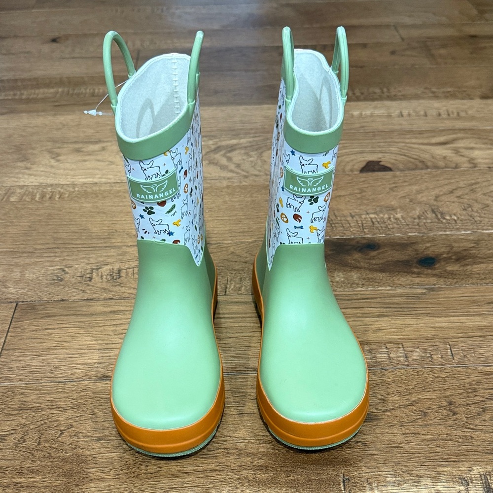 RAINANGEL Toddler Unisex Waterproof Rain Boots - Puppy Dog Print - Size 1